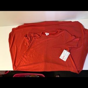 LulaRoe S Carly - NWT - coral/red slinky